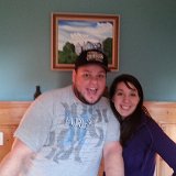 2013-07-07 20.36.13  Surprise meeting with my nephew Trevor and his new wife Amanda.  Turns out they were honeymooning in the same B&#38;B.